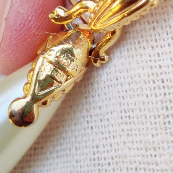 Vintage Nolan Miller Pearl drop pendant necklace - Picture 5 of 8